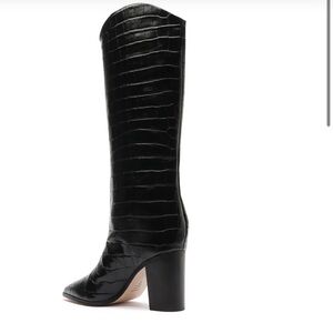 Schutz Maryana Block Heel Crocodile Boot